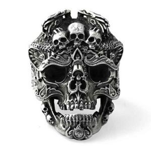 Skull Ring three skull crown